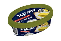 Сыр творожный с огурчиками 60% 120г Экомилк (6)