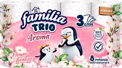 Туалетная бумага Familia Trio Цветочный бриз 8рул 3сл