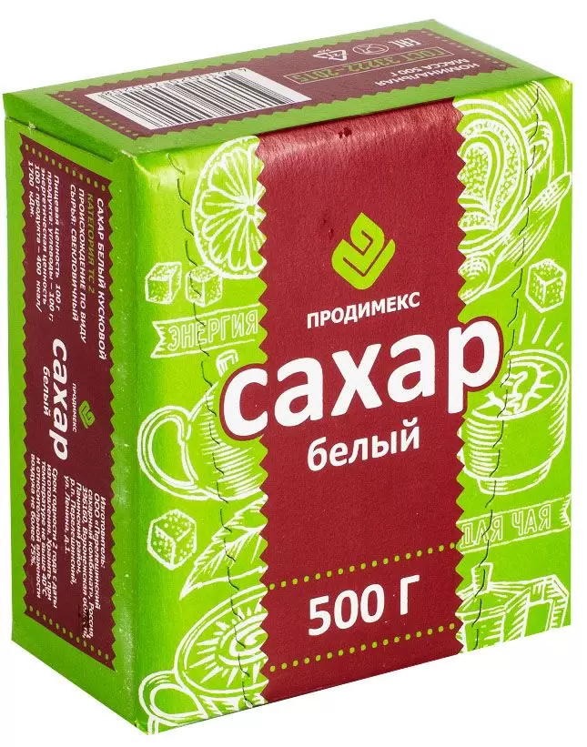 Сахар белый кусковой 500г Продимекс