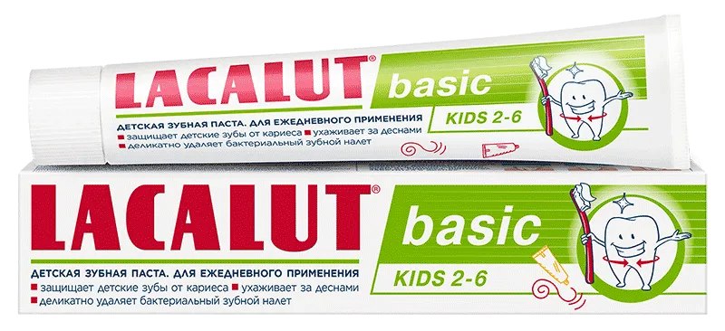 Зубная паста Лакалют basic Kids 2-6 детская 60г