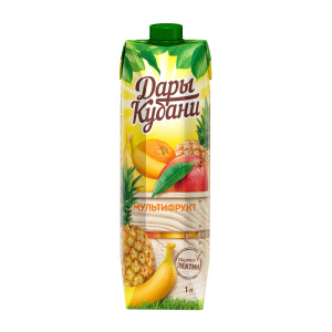 Нектар Дары Кубани мультифруктовый с мякотью 0,95л
