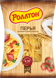 Макаронные изделия Перья гр.А в/с 400г Роллтон