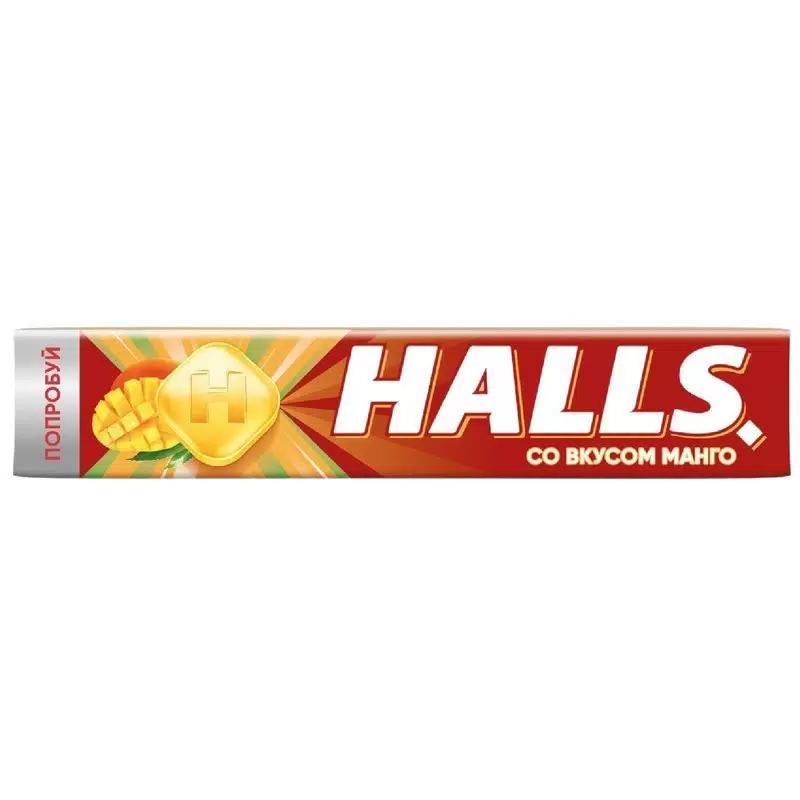 Леденцы HALLS со вкусом манго 25г