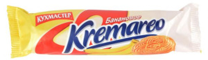 Печенье Кухмастер KREMAREO сахарное с банановой начинкой 100г