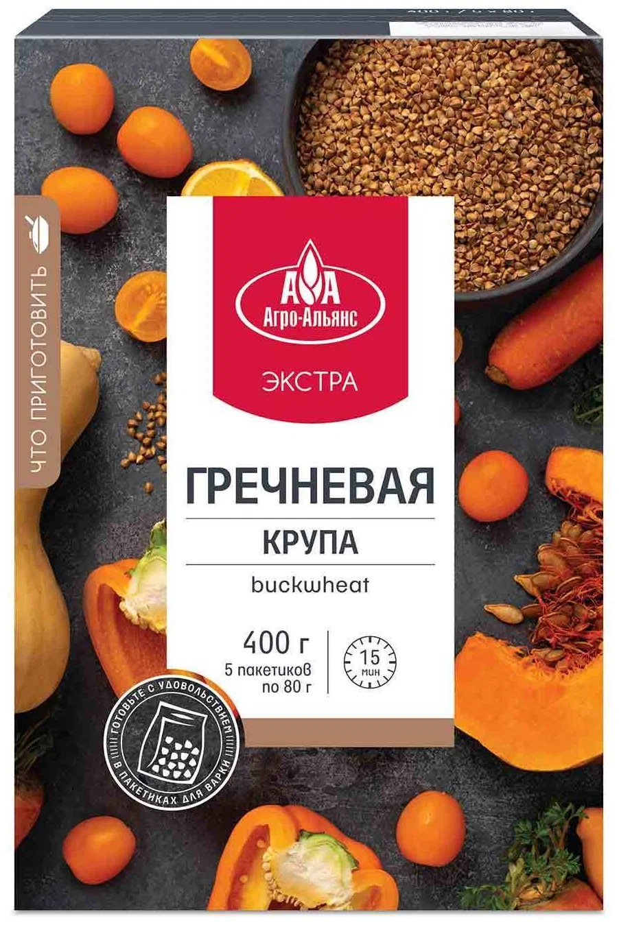 Крупа Греча в вар/пак 5*80г Агро-Альянс
