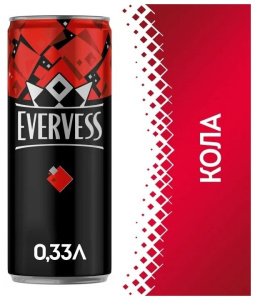 Лимонад Эвервесс Cola 0.33л ж/б