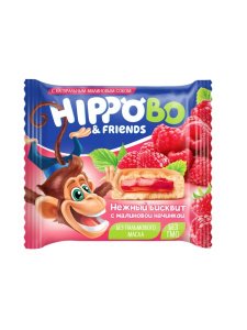 Пирожное HIPPOBO с малиновой начинкой 32г КДВ