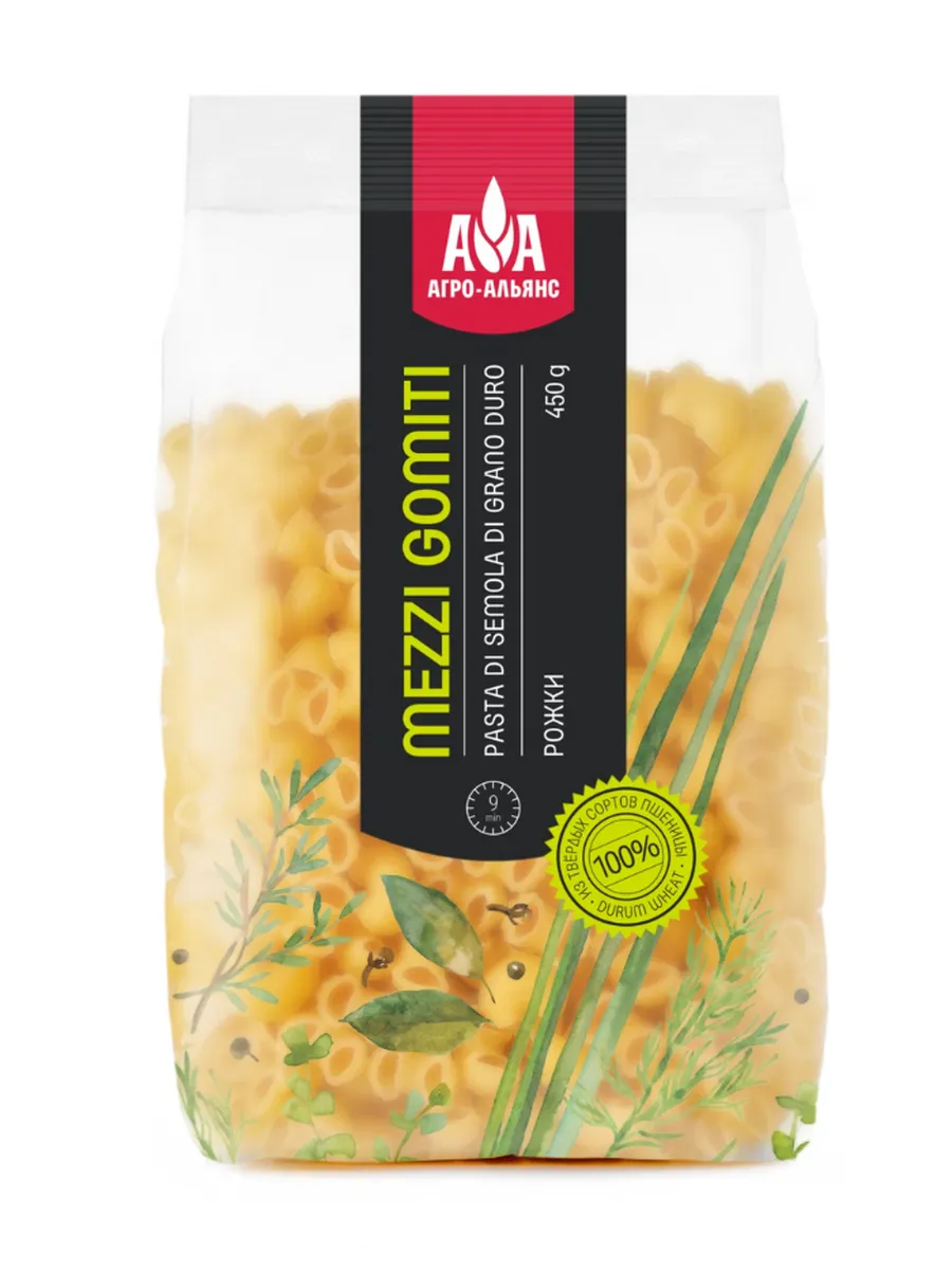 Макаронные изделия Рожки 450г Агро-Альянс