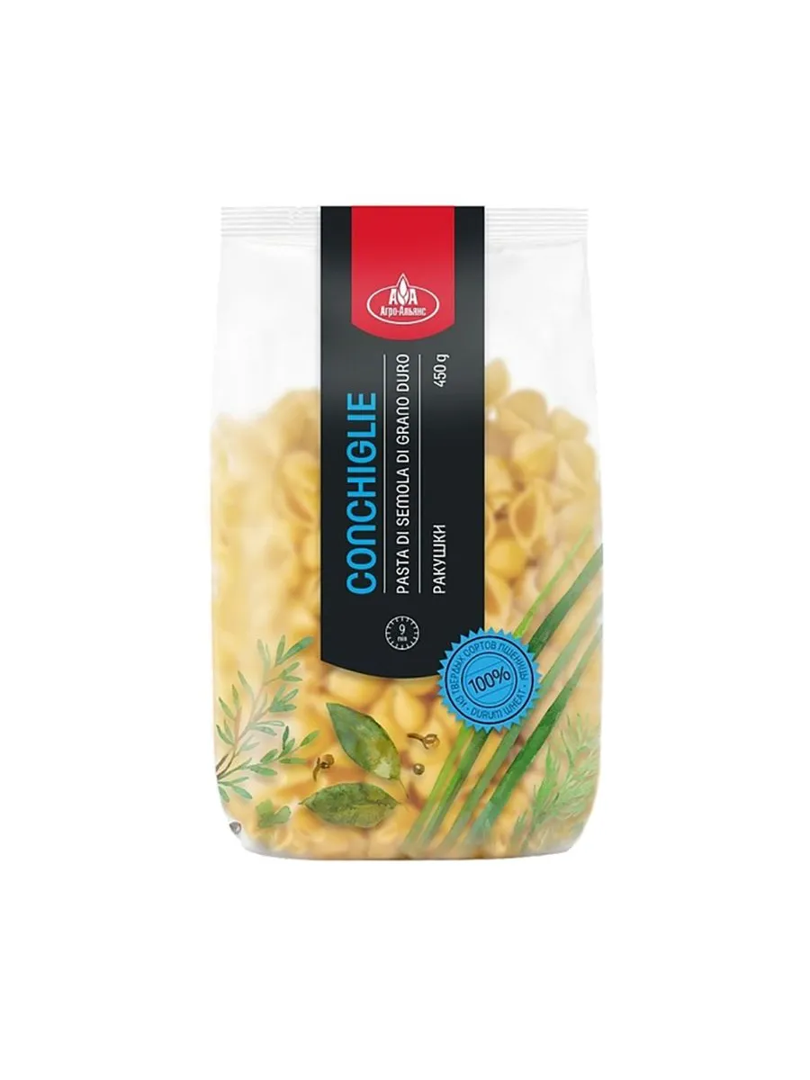 Макаронные изделия Ракушки 450г Агро-Альянс