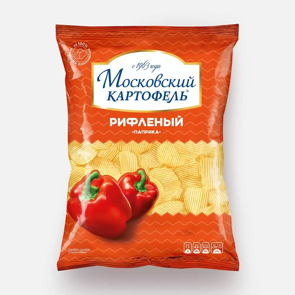 Чипсы Московский картоф.рифл.со вк.Паприки 120г