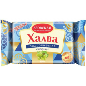 Халва подсолнечная с изюмом 250г Азовская КФ