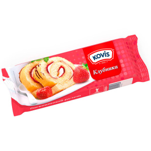 Рулет Kovis клубника 175г  Раменск