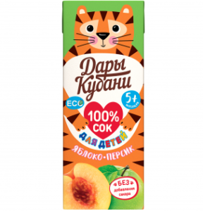 Нектар Дары Кубани Персиково-яблочный 0,2л