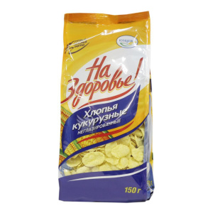 Хлопья кукурузные На здоровье 150г н/глазир. Кунцево
