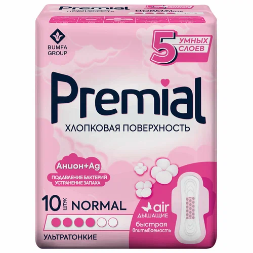 Прокладки Premial Normal Wings 10шт