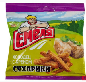 Сухарики Емеля со вкусом холодца с хреном 40г