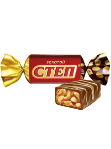 Конфеты Степ Золотой с орехом Славянка