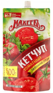 Кетчуп Махеев томатный 500гр