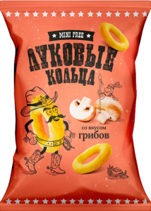 Чипсы луковые кольца грибы 45г Mini Free