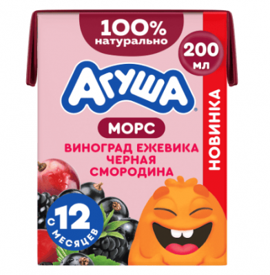 АгушаМорс ВиноградЕжевЧерн См200мл(10) 