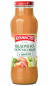 Сок Яблочно-персиковый 0,68л Кухмастер