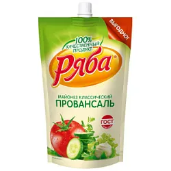 Майонез Ряба Провансаль классич. 50,5% 192 мл д/пак с доз.