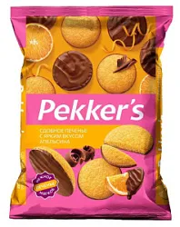 Печенье сдобное Pekker S со вкусом апельсина с кондитерской глазурью 270г (10)г