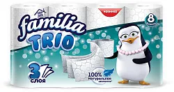 Туалетная бумага Familia Trio 8рул 3сл