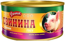 Консервы мясные Свинина тушеная 325г Дачник