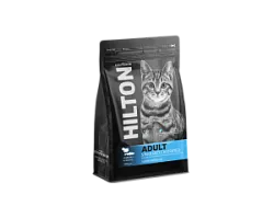 Корм сухой для стер.кошек и кастрир.котов с индейкой и лососем Hilton 400г