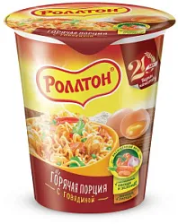 Лапша яичная с говядиной 70г Роллтон