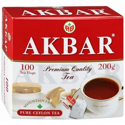Чай Акбар Красно-белый 100 пак с/я