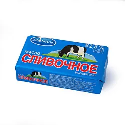 Масло Сливочное 82,5% 180г Экомилк БЗМЖ