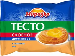 Тесто слоеное дрожжевое зам. 400г Морозко