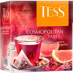 Чай пак.Tess Космополитан Пати 2г*20п пирам. 1008