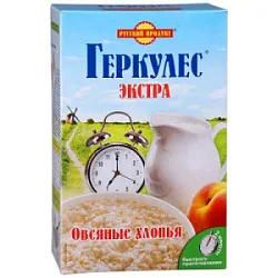 Крупа Геркулес Экстра б/п 1000г Овсяные хлопья SRP  Русский Продукт