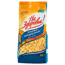 Хлопья кукурузные На здоровье н/глаз. 325г Кунцево