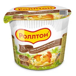 Пюре картофельное фас. со вкусом жареных лисичек со сметаной 40г  Роллтон