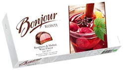 Десерт BONJOUR KONTI  со вкусом Глинтвейна с малиной 232г десерт