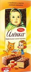Торт вафельный Аленка с миндалем и со вкусом сол.карамели 250г КО