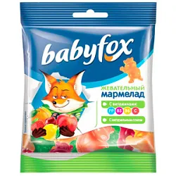 Мармелад жевательный Babyfox бегемоты 70г