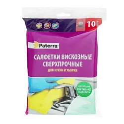 Салфетка вискозная PATERRA для кухни и уборки 30х38см 10шт