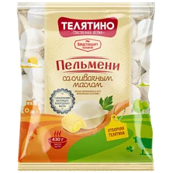 Пельмени со сливочным маслом  зам. 900г Телятино  Владимирский  Стандарт