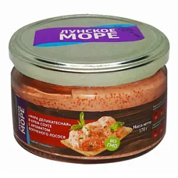 Икра деликатесная в крем-соусе "Лунское Море" SL 2106 с аром. копчен.лосося 170г ст/б ЛМ
