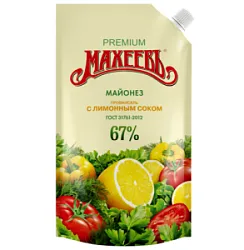 Майонез Махеев Провансаль с лимонным соком 67% 400мл с доз