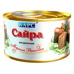 Консервы рыбные Сайра ндм 250г Барс