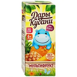 Нектар Дары Кубани Мультифрукт (из смеси фруктов тропик) 0,2л