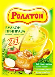 Бульон-приправа куриный с пряностями Роллтон 100г