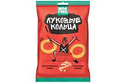 Чипсы луковые кольца MiniFree бекон 45г