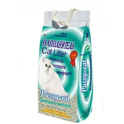 Наполнитель Океанический Pussy-Cat 10л зеленый пакет